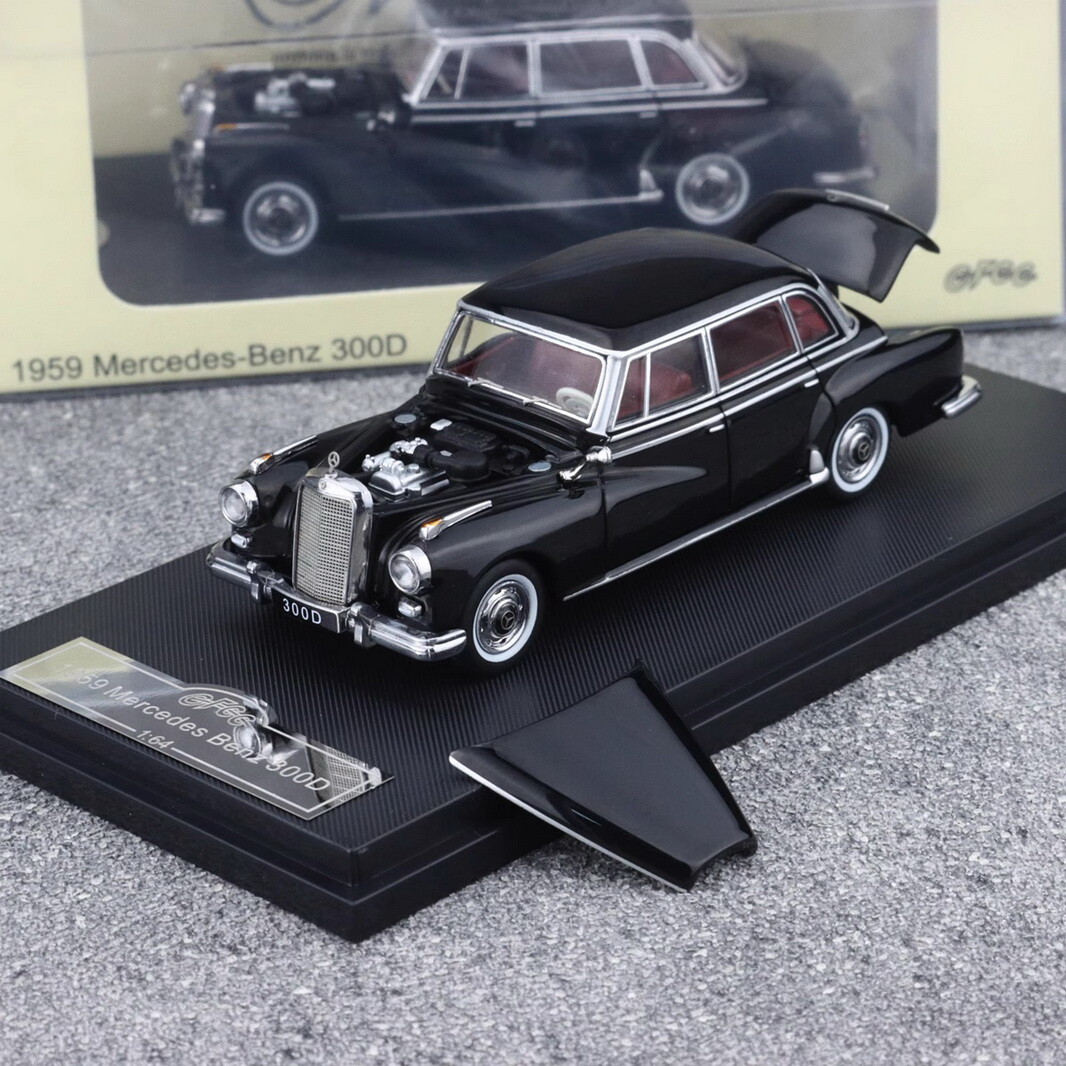 【新品】1/64 GFCC Mercedes Benz 300D Black GFCC 1/64 Scale Mercedes-Benz 300D 1959 Black Diecast Car