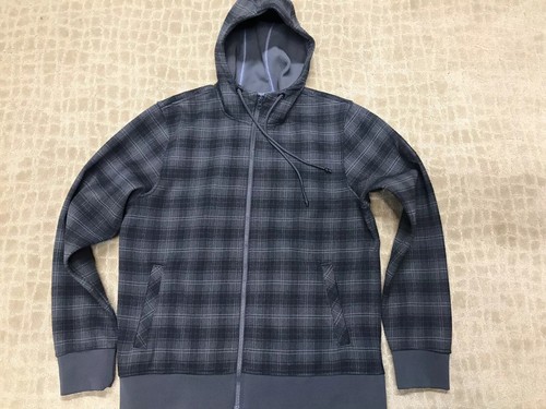 OUTBOUND HOODIE ASPHALT GRAY PLAID 