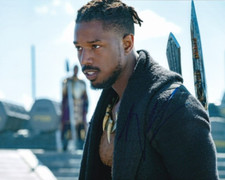 MICHAEL B JORDAN signed Autogramm 20x25cm BLACK PANTHER in Person autograph COA
