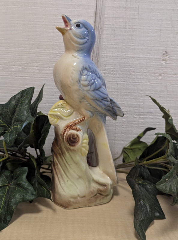 Blue Bird Japanese Hand-Painted Figurine