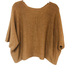 Silo Di Ding Oversized Crop Sweater Womens OS Italy Baggy Drapey Rolled Edge