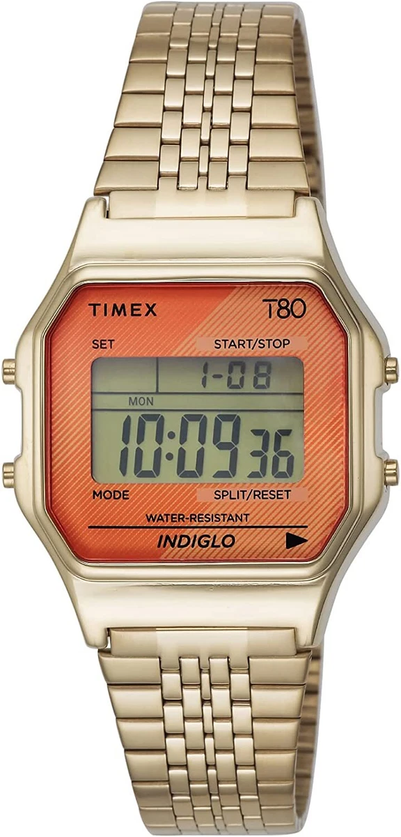 Timex gold digital watch clearance