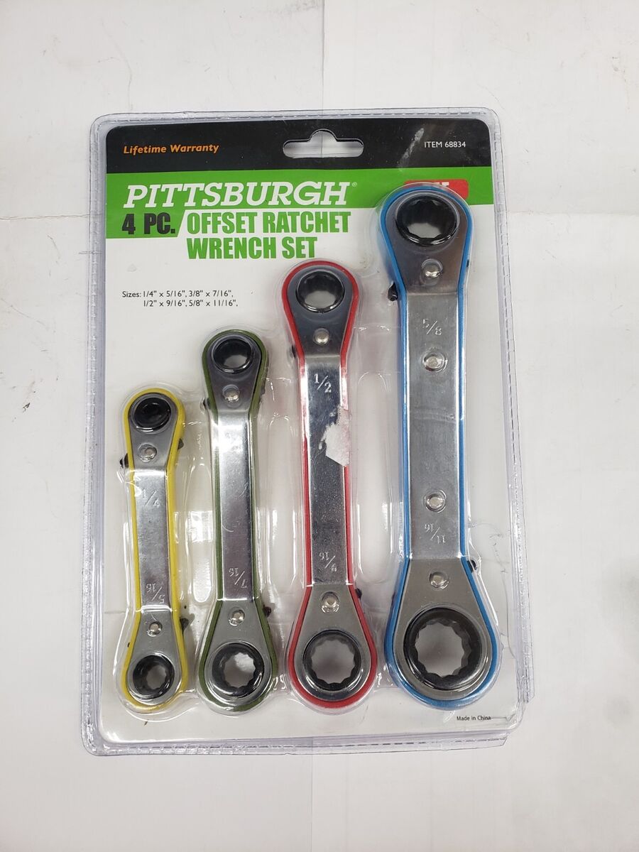 SAE Offset Ratcheting Wrench Set, 4 Pc. SAE Offset Ratcheting Wrench Set, 4 Pc.
