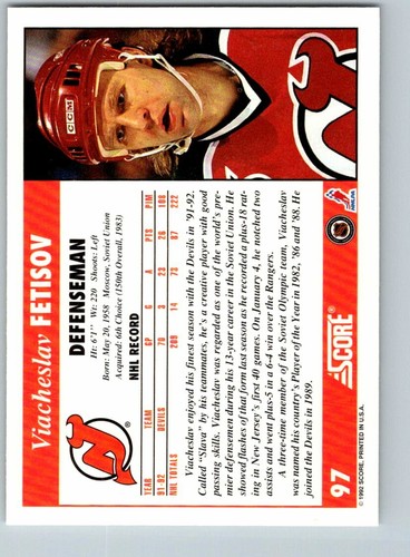 1992-93 Score Canadian 92 NHL Hockey Cards - U-Pick From List - Picture 89 of 423