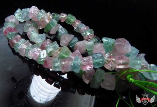 35CM. 155ct. BUNTE TURMALIN SAITE - Bild 3 von 3