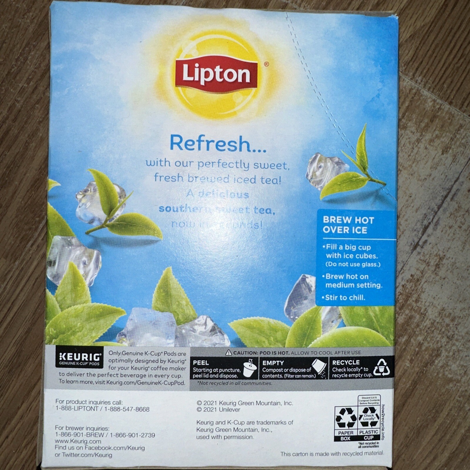 Lipton Southern Sweet Iced Tea KCup® Pods Tea , Caffeinated, 24 Ct