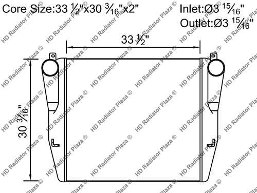 Charge Air Cooler For PeterBilt 320 335 357 359 377 378 379 385 386 387 - Picture 2 of 6
