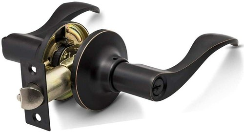 Wave Style Door Entrance Lever for Office/Interior Room Door-Entrance (2 sets) - Picture 9 of 11