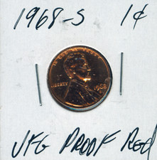 1968-S Lincoln Cent Ultra Finest Grade Proof Quality Red US-1C #32