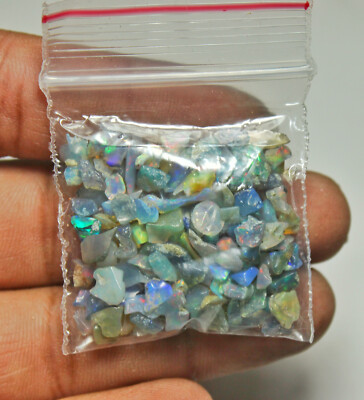 100 Pcs Lot AAA Natural Multi Flash Ethiopian Opal Rough Welo Fire Opal Stone