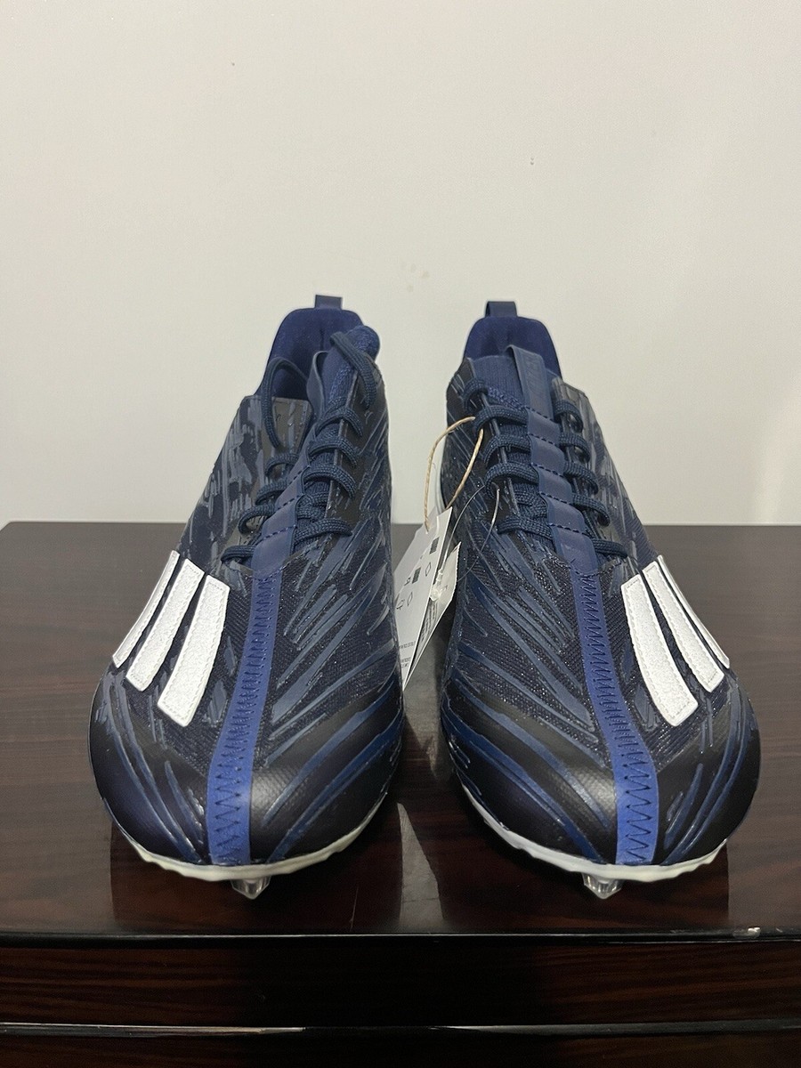 Adidas Adizero Low Top Football Cleats Team Navy Blue/White HR1604