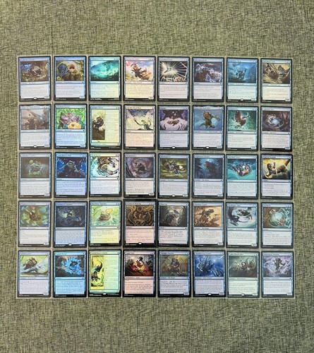 Bloomburrow 0041-0081 Foil Complete Set BLUE Kitsa Mockingbird Pack Fresh NM - Picture 1 of 10