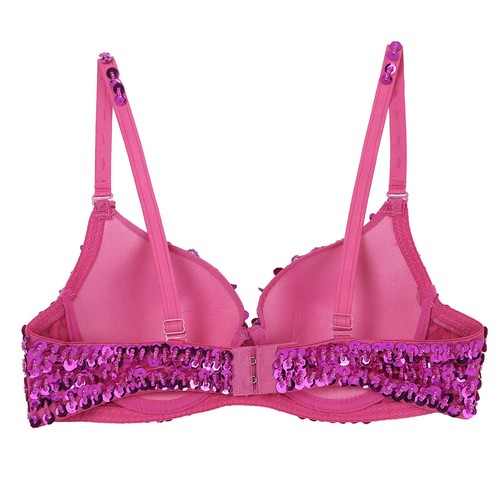 Sujetador de lentejuelas para mujer Top Tribal Brillo Brillo Cuentas Danza del vientre Disfraz Rave - Imagen 25 de 103