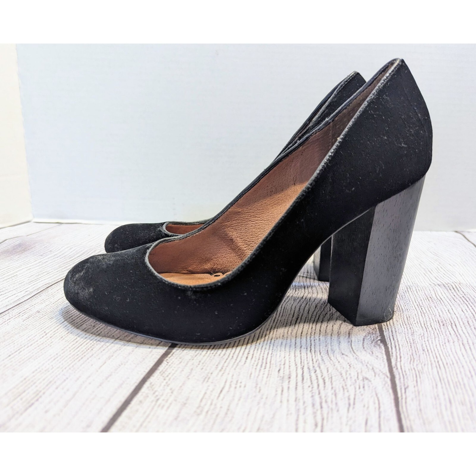 Juicy Couture Women's Black Velvet Pumps Heel Y2K Vin… Gem