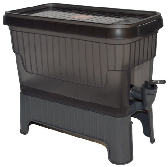 Dispensador de bebidas negro de 4,5 litros tapa grifo refrigerador jugo agua bebida