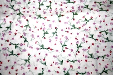 BEATRIX POTTER ENGLISH GARDEN DEILCATE FLORALS ON WHITE - 100% COTTON FABRIC