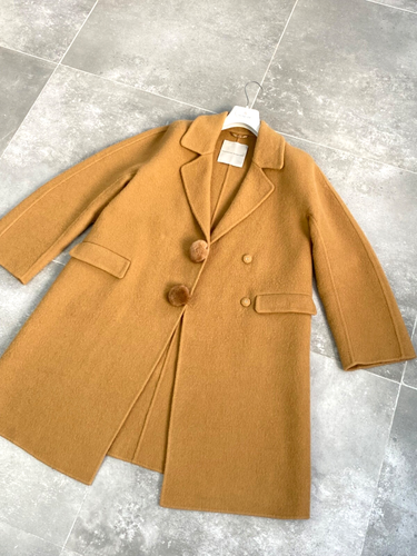 Womens ERMANNO SCERVINO MOHAIR REAL FUR Italian Trench Coat Jacket IT 44 UK 12 M - Picture 2 of 24