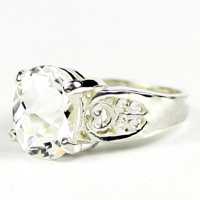 Серебряный топаз, 925 пробы женское кольцо, SR369-ручной работы - Изображение 2 из 4