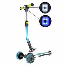 Best Sporting 3-Rad Kinder Scooter Space mit LED Lampe + LED R&auml;dern, t&uuml;rkis-wei&szlig;