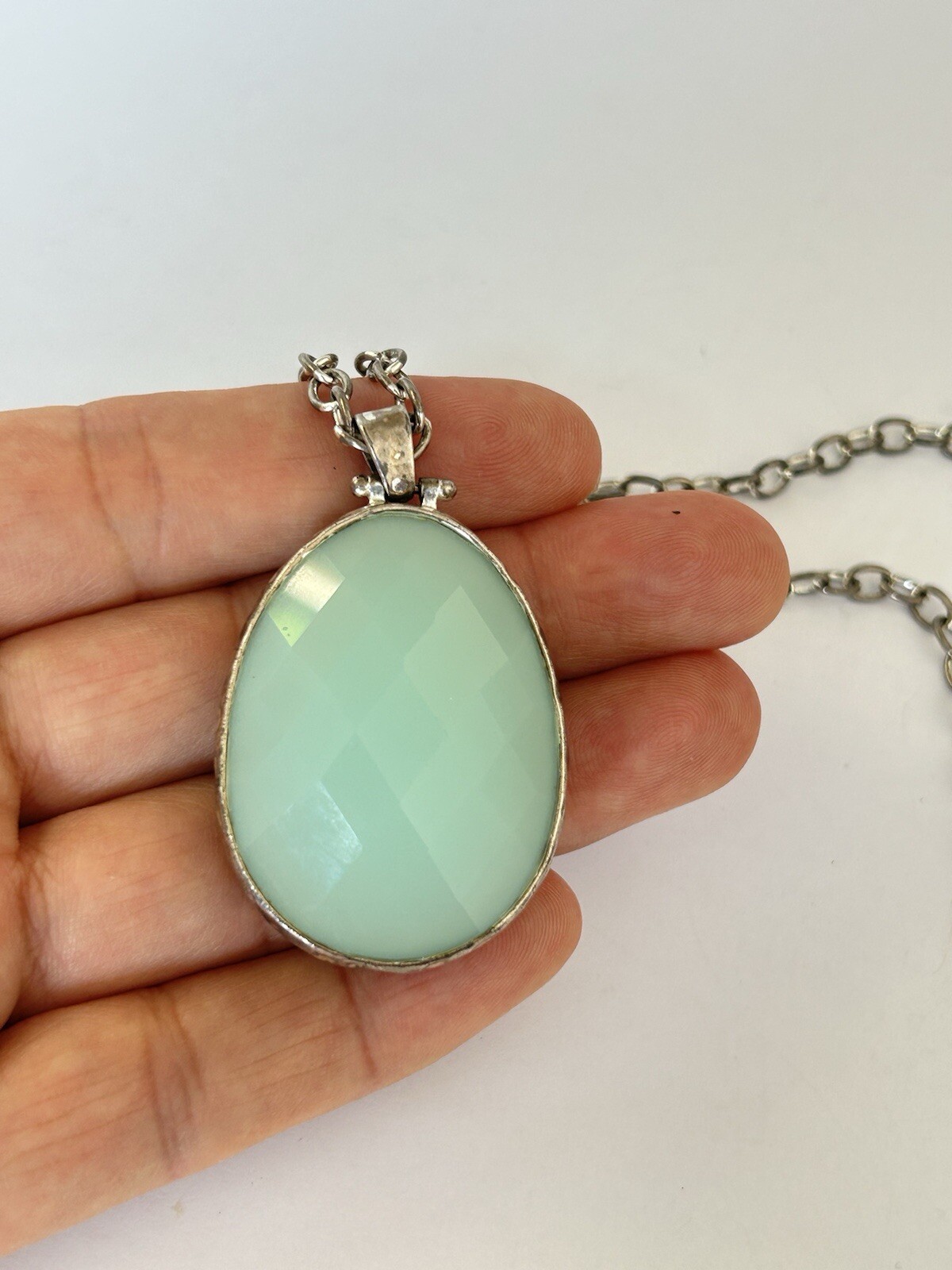 Large Labradorite Gemstone Silver Tone Double Sid… - image 7