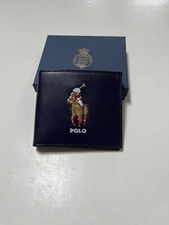 NEW Polo Ralph Lauren Men's Polo Bear Navy Bifold Wallet NO BOX