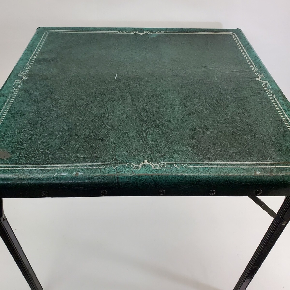 Vintage Shwayder Bros Samson Art Deco Green Vinyl Playing Card