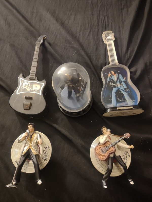 Elvis Presley Bundle/Lot Guitars Limited Edition Ornaments Jailhouse Rock Dome