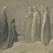 Paradise La lune Paradiso Gustave Doré Dante Divine Comedy Engraving