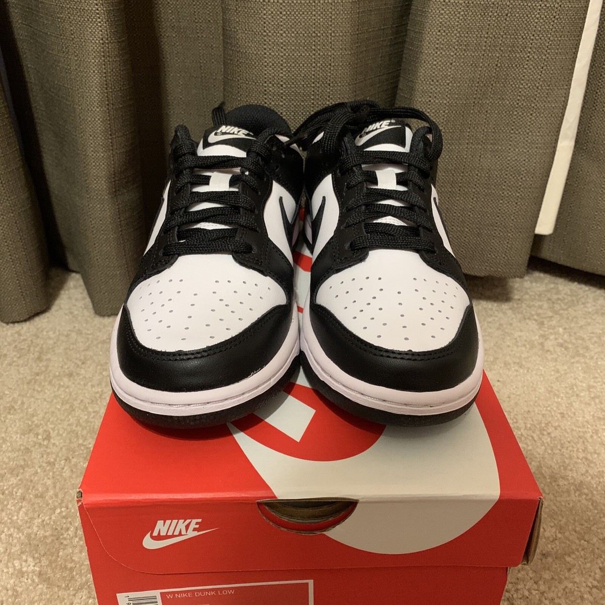 Nike Dunk Low Panda White Black DD1503-101 Size 6.5, Brand