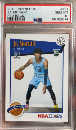 Rare Red Backs 2019 Panini NBA Hoops Rookie JA Morant RC Gem Mint 10 PSA - Picture 2 of 4
