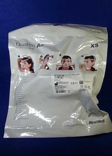RESMED QUATTRO AIR FOR HER GRÖSSE XS SIZE XS VPAP BIPAP FULL FACE MASKE MASK - Bild 2 von 2