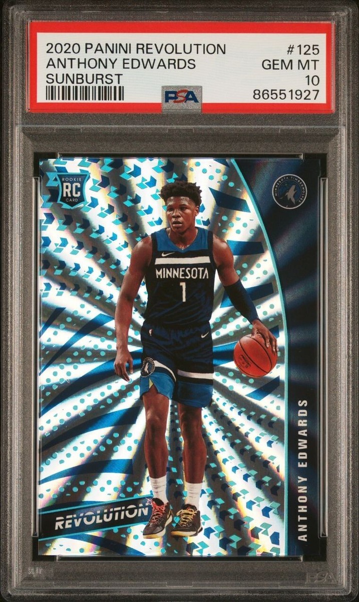 Anthony Edwards 2020 Panini Revolution Sunburst Rookie Card /75 