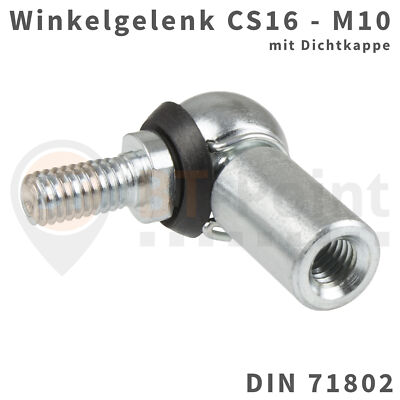 Winkelgelenk Form CS Sicherungsbügel CS16 M10 Kugelgelenk Kugel + Dichtkappe C16