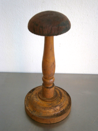 Petit Porte chapeau Bois Feutrine Présentoir déco Magasin Mode Ancien