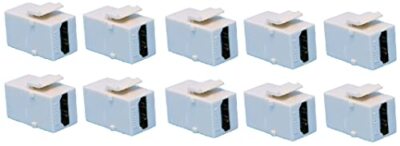 RiteAV HD 2.0 Light Almond Keystone Adapter Coupler Female-Female (10 Pack)