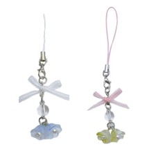 Orchids Flower Charm Phone Strap Phone Charm Keychain Bowknot Keychain Car