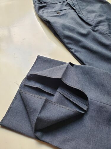 Pantalone uomo Club Room CR 30x38 100% cotone piatto davanti vestibilità classica grigio nuovo senza etichette. - Foto 2 di 10