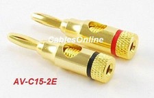 Copper Speaker Banana Plugs - Open Screw Type, CablesOnline AV-C15