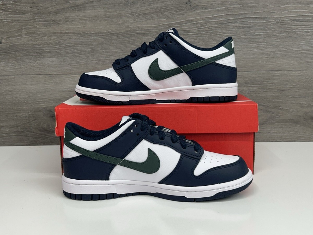 Nike Dunk Low “Obsidian Vintage Green” Size-7Y White Youth