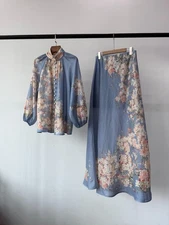 BNWT 63% Off - Authentic Cascadian Billow Blouse & Bias Skirt $1190 !LATEST'25~