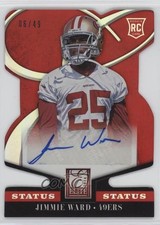 2014 Panini Elite Rookie Status Red Die-Cut 6/49 Jimmie Ward #149 Auto 1u6