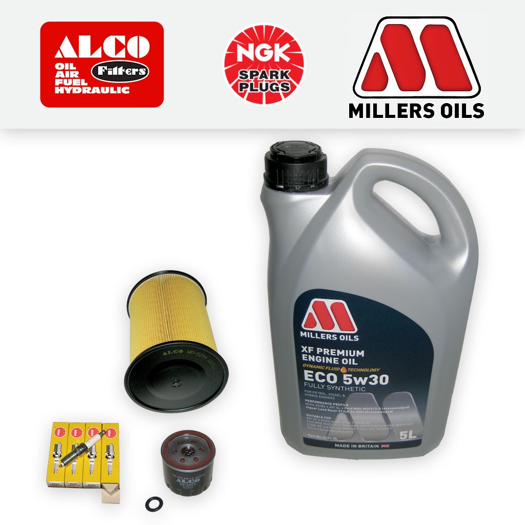 SERVICE KIT for FORD FOCUS MK2 1.6 16V OIL AIR FILTERS PLUGS +XF OIL (2007-2010)