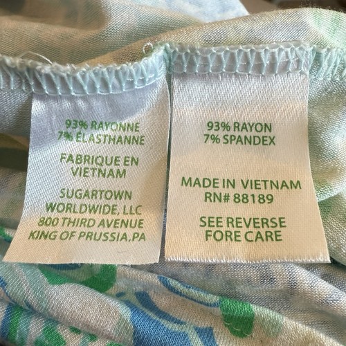 Lilly Pulitzer Dress Women’s Medium Blue Green Pastel Beachy  - Picture 10 of 10
