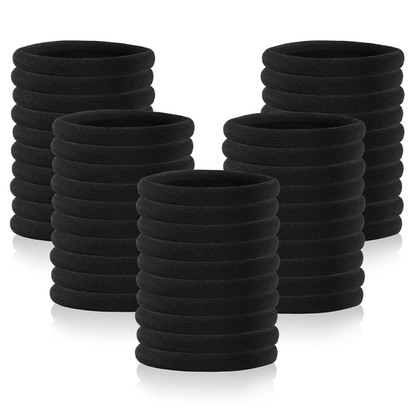 50 StüCk Haargummi, Haargummis Schwarz, Haargummi Dickes Haar, Haargummis Damen-image