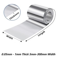 Pure Aluminium Strip 1060 Foil Sheet Thin 0.05mm - 1mm Thick 5mm-300mm Width