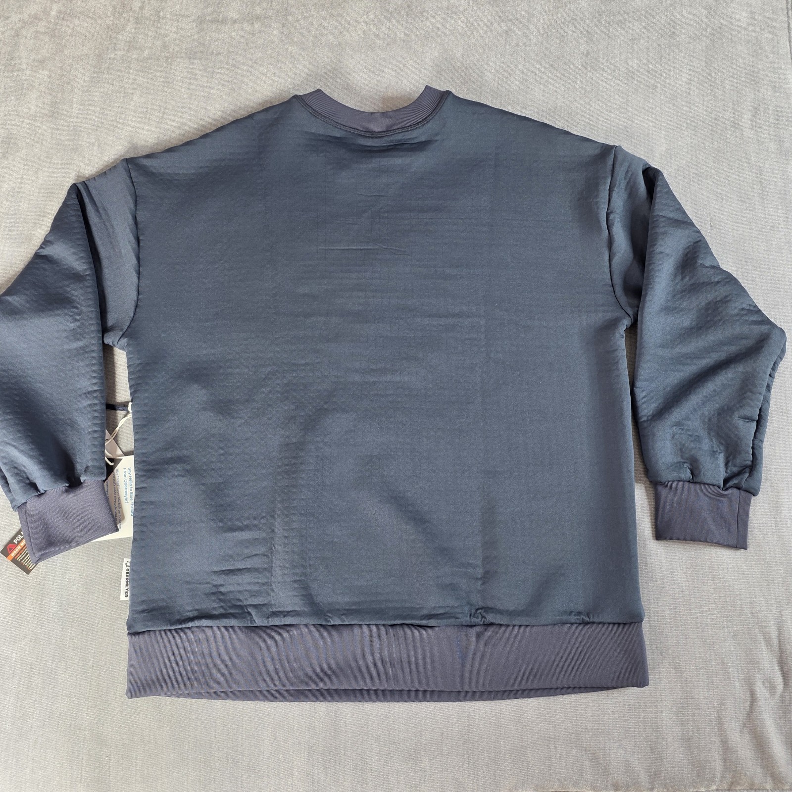Obermeyer Explorer Tech Crew Sweater Mens M Polartec Power Air Blue Nights NWT image 4