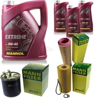 MANN-FILTER Inspektionspaket 8L Mannol Extreme 5W-40 FüR Mercedes-Benz E-Klasse