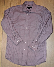 Pronto Uomo Men's 16 32/33 No Iron Dress Shirt Long Sleeve Button Up Cotton