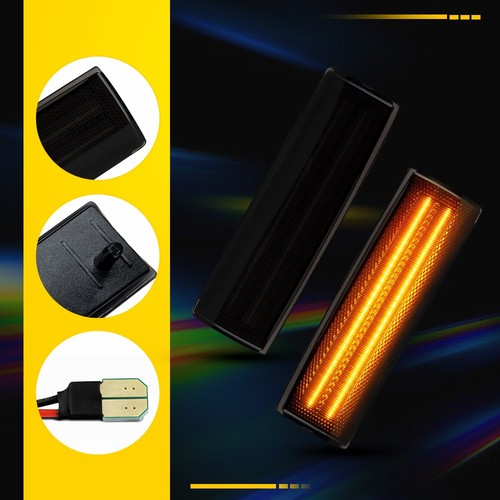 2x Smoked LED Amber Side Lights Fender Front for GM S10/Jimmy/Sonoma 82-94 - Picture 10 of 12