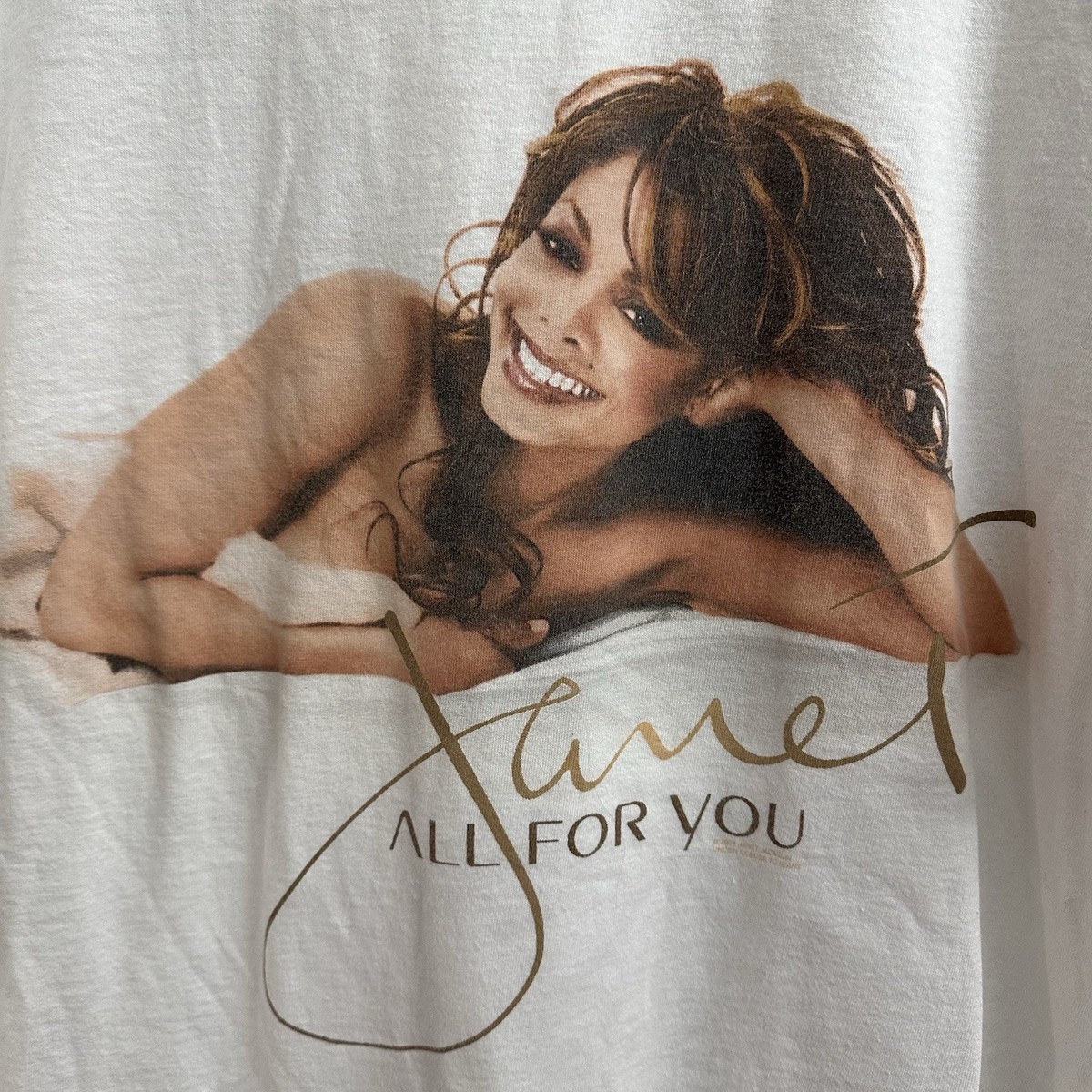 2001 Vintage Janet Jackson All for You World Tour Rare T-Shirt